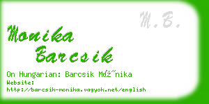 monika barcsik business card